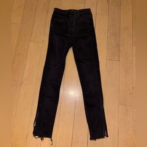 Black Women's Jeans with zipper details